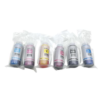 Butelka atramentowa dla drukarki Epson L805 L800 L1800 L810 L850 T673 Kod atramentowy 70gm X CMYBkLCLM Zestaw kolorów atramentowych